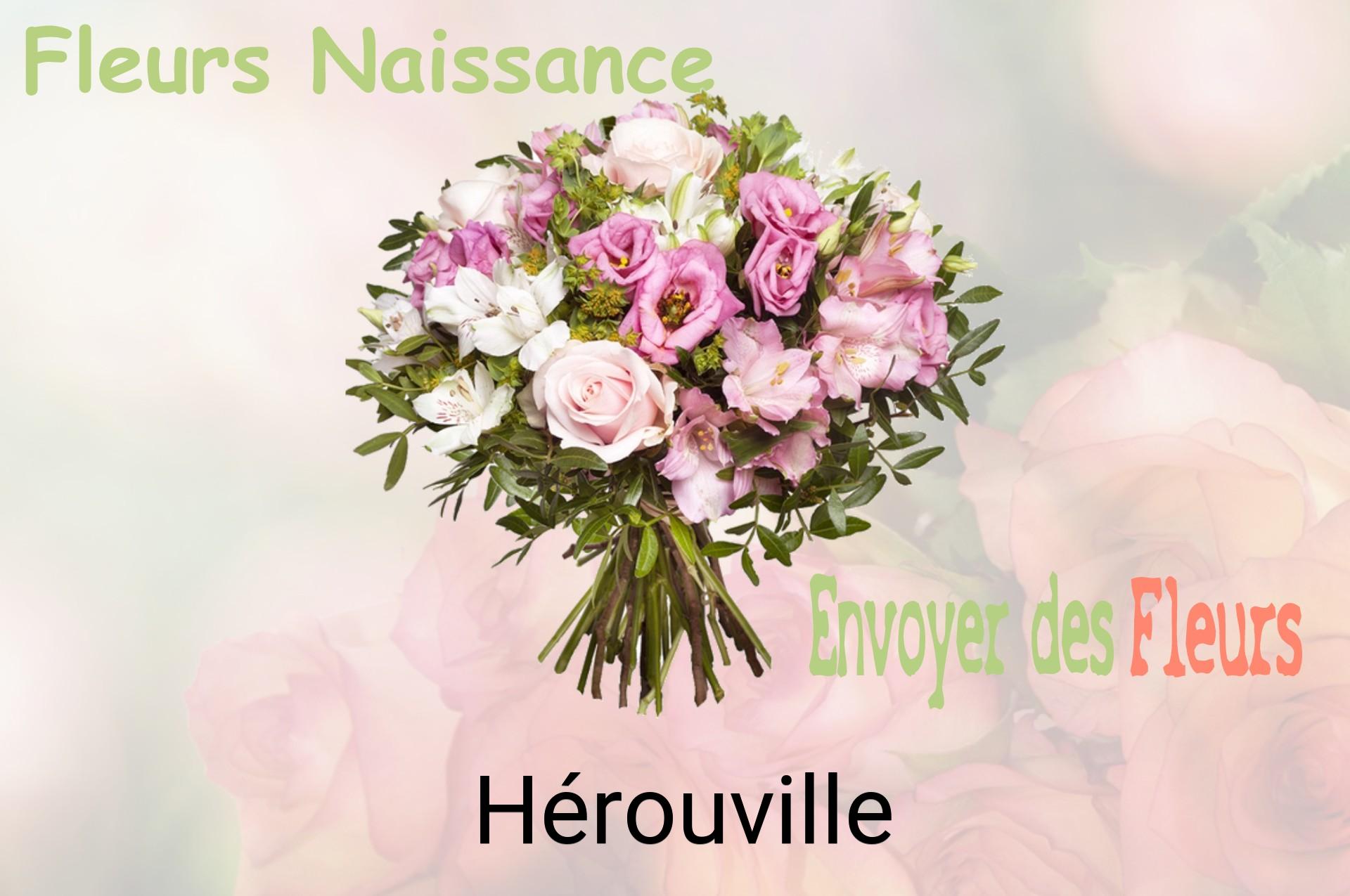 Bouquet de fleurs de naissance livré à Hérouville
