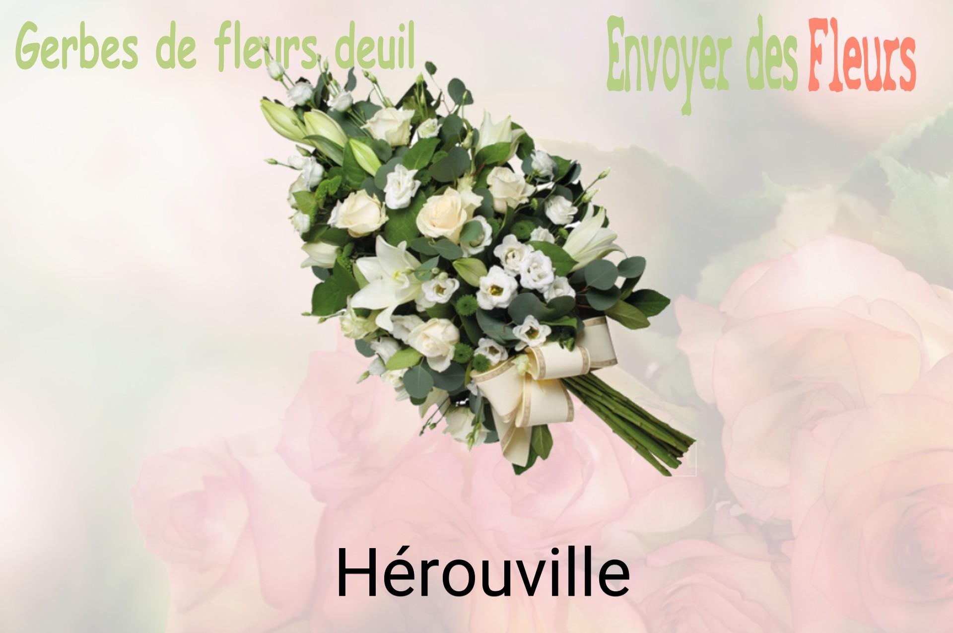 Gerbe de fleurs de deuil livrée à Hérouville